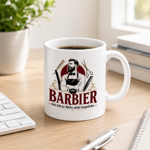 Tasse »Barbier Ich kürze Bärte, nicht Gespräche.«