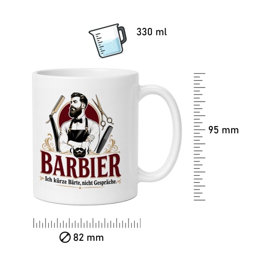 Tasse »Barbier Ich kürze Bärte, nicht Gespräche.«