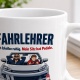 Tasse »Fahrlehrer Ich bleibe ruhig. Mein Sitz hat Pedale.«