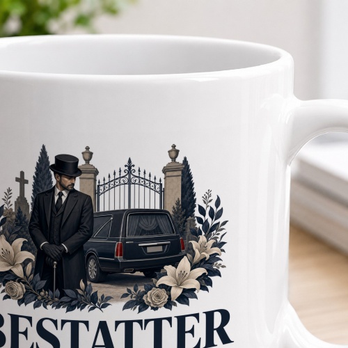 Tasse »Bestatter Ich plane den wirklich letzten Termin.«