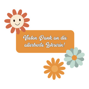 Tasse "Vielen Dank an die allerbeste Lehrerin!"