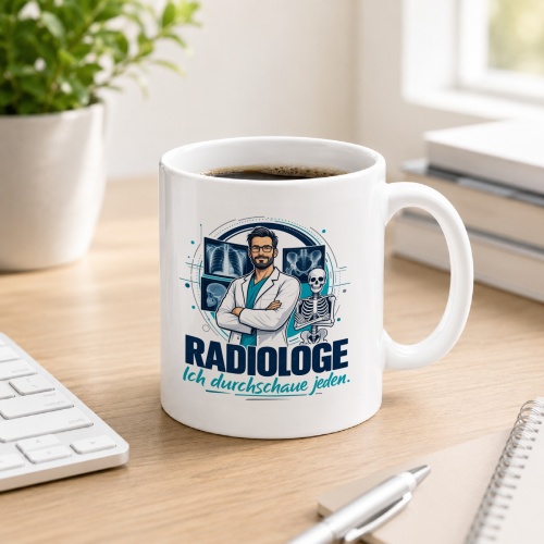 Tasse »Radiologe Ich durchschaue jeden.«