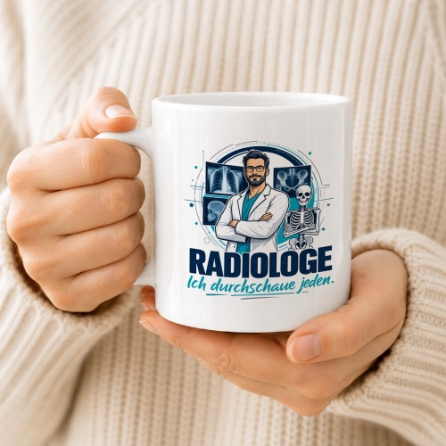Tasse »Radiologe Ich durchschaue jeden.«