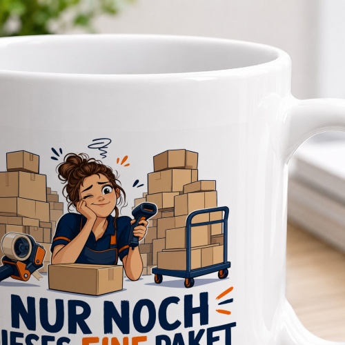 Tasse »Nur noch dieses eine Paket«