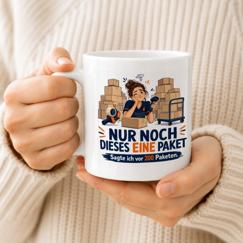 Tasse »Nur noch dieses eine Paket«