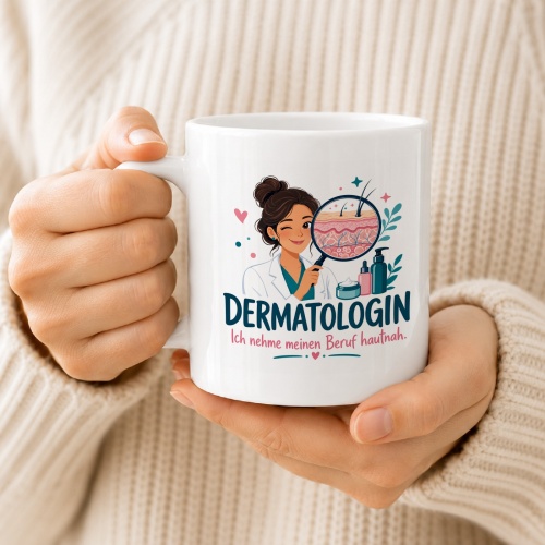 Tasse »Dermatologin Ich nehme meinen Beruf hautnah.«