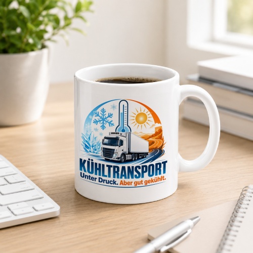 Tasse »Kühltransport Unter Druck. Aber gut gekühlt.«