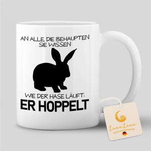 Tasse "Wie der Hase hoppelt"