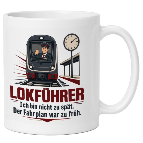 Tasse »Lokführer Ich bin nicht zu...