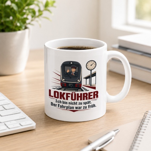 Tasse »Lokführer Ich bin nicht zu...