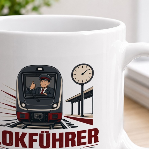 Tasse »Lokführer Ich bin nicht zu spät.«