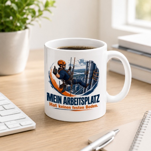 Tasse »Mein Arbeitsplatz hat keinen festen...