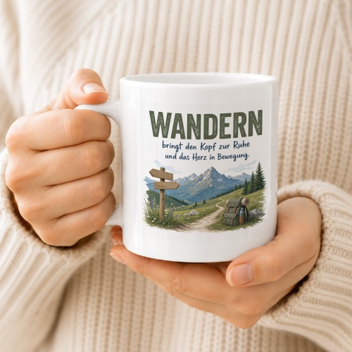Tasse »Wandern bringt den Kopf zur Ruhe«