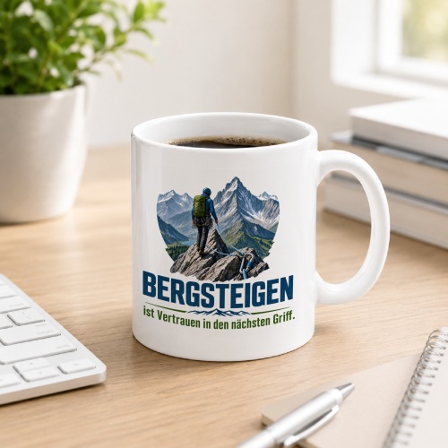 Tasse »Bergsteigen ist Vertrauen in den...