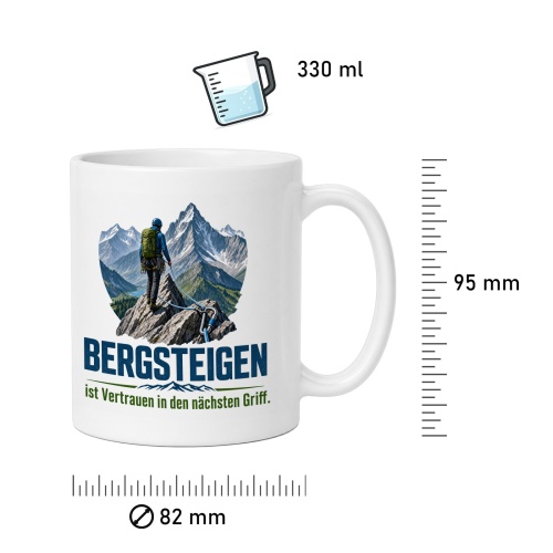 Tasse »Bergsteigen ist Vertrauen in den nächsten Griff.«