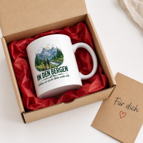 Tasse »In den Bergen fühlen wir uns der Natur wieder nah.«