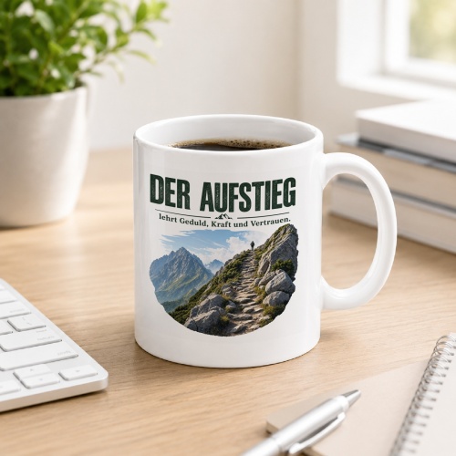 Tasse »Der Aufstieg lehrt Geduld, Kraft und...