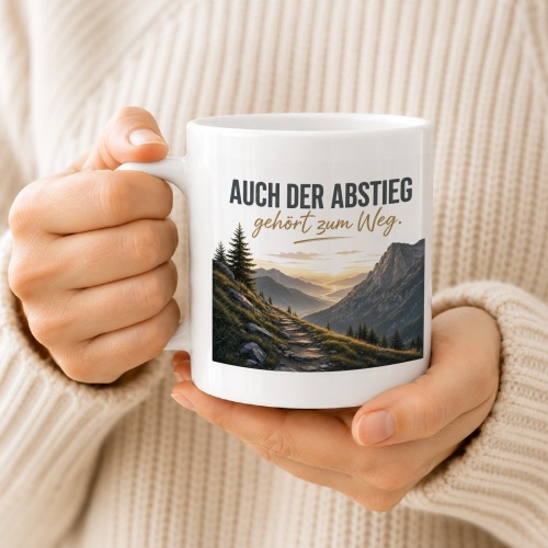 Tasse »Auch der Abstieg gehört zum Weg.«