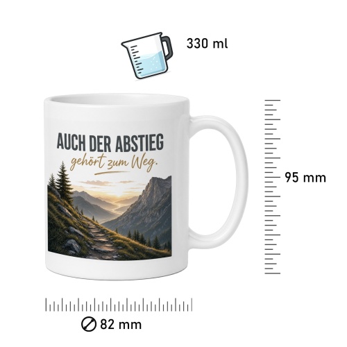Tasse »Auch der Abstieg gehört zum Weg.«