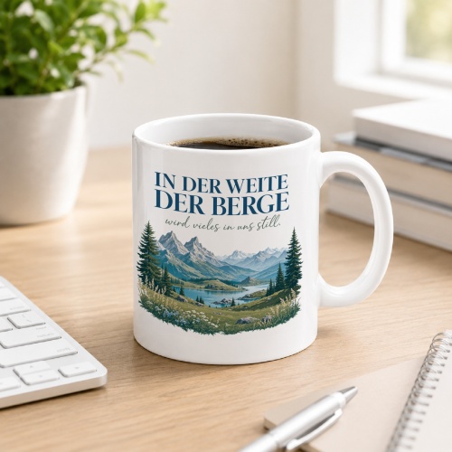 Tasse »In der Weite der Berge wird vieles in uns...