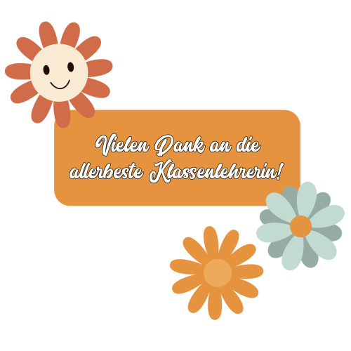 Tasse »Vielen Dank an die allerbeste Klassenlehrerin!«