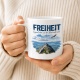 Tasse »Freiheit beginnt dort, wo der Blick weit wird.«