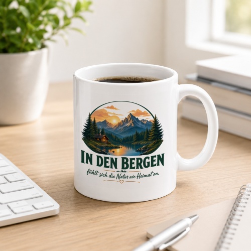 Tasse »In den Bergen fühlt sich die Natur wie...