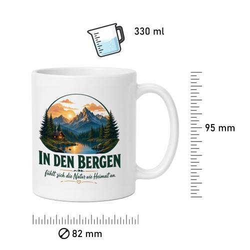 Tasse »In den Bergen fühlt sich die Natur wie Heimat an.«