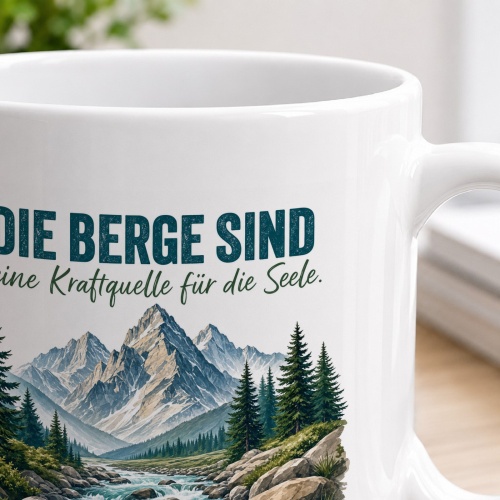 Tasse »Die Berge sind eine Kraftquelle für die Seele.«
