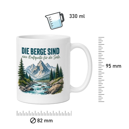 Tasse »Die Berge sind eine Kraftquelle für die Seele.«