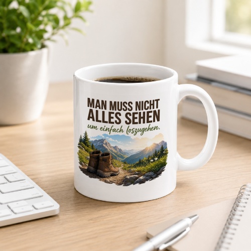 Tasse »Man muss nicht alles sehen um einfach...