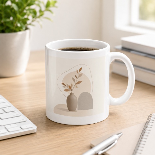 Tasse mit Vasenmotiv