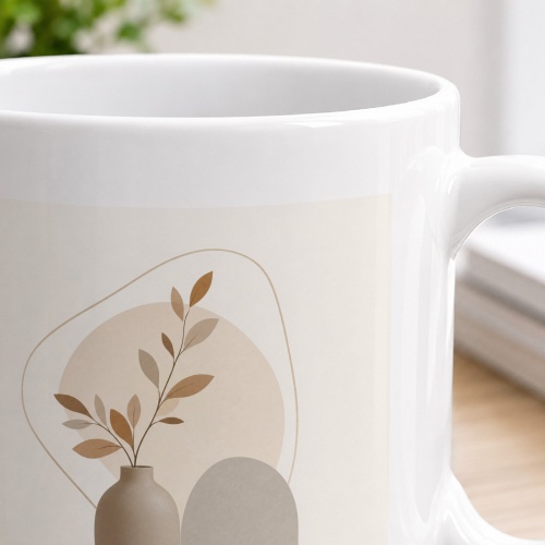Tasse mit Vasenmotiv