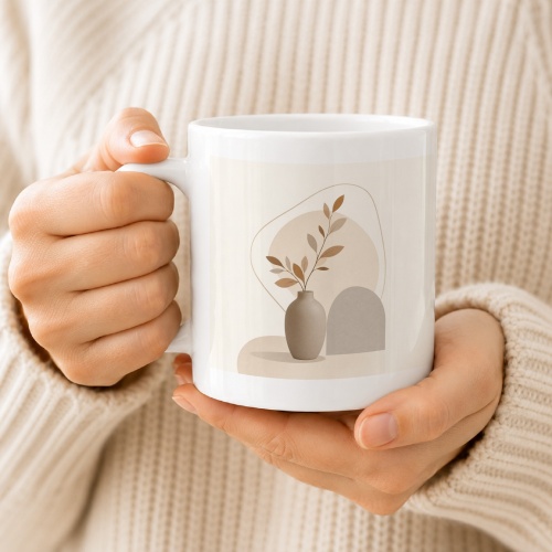 Tasse mit Vasenmotiv