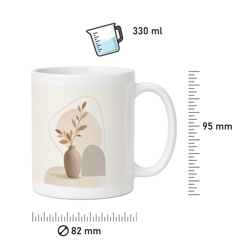 Tasse mit Vasenmotiv