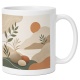 Tasse mit abstrakter Landschaft
