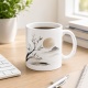 Tasse mit Berglandschaft