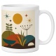 Tasse mit Retro-Botanischem Landschaftsmotiv