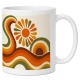 Tasse mit Retro-Sonnenmotiv