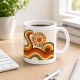 Tasse mit Retro-Sonnenmotiv