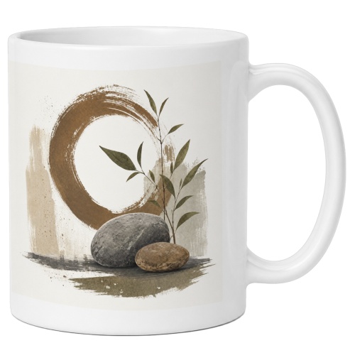 Tasse mit botanischem Steine-Motiv