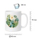 Tasse mit tropischer Pflanzenlandschaft