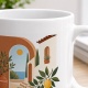 Tasse mit mediterranem Zitronenmotiv