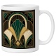 Tasse mit Art-Deco-Fächermotiv