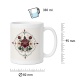 Tasse mit Blumenillustration
