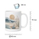 Tasse mit abstraktem Landschaftsmotiv