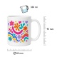 Tasse mit buntem Blumenmotiv