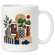 Tasse mit Wohnillustration