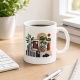 Tasse mit Wohnillustration