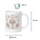 Tasse mit Blumenkranz und Vögeln